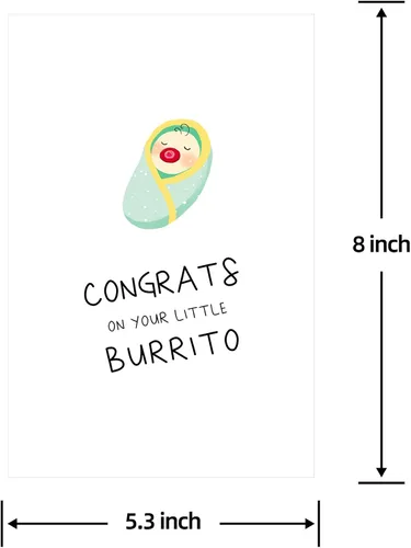 Vista 4 de Divertidas felicitaciones para nuevos padres, bonita tarjeta de recién nacido para mamá papá, linda tarjeta de baby shower