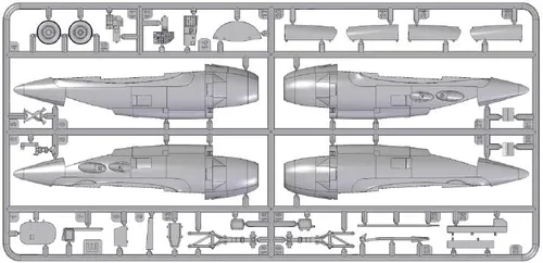 Vista 9 de Roden 063-1/72 - North American AJ-1 Savage, kit de modelo de plástico a escala