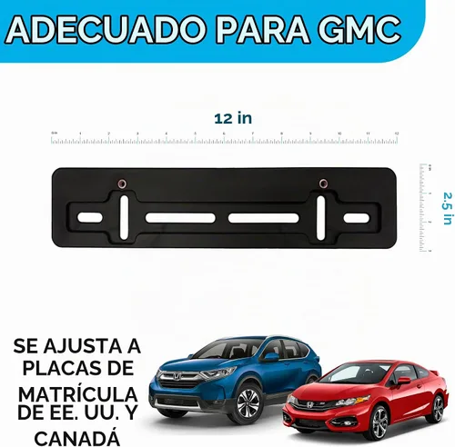 Vista 2 de Soporte de placa de matrícula para parachoques delantero para Honda Juego de soporte de placa con 4 tornillos únicos y kit de llaves, kit