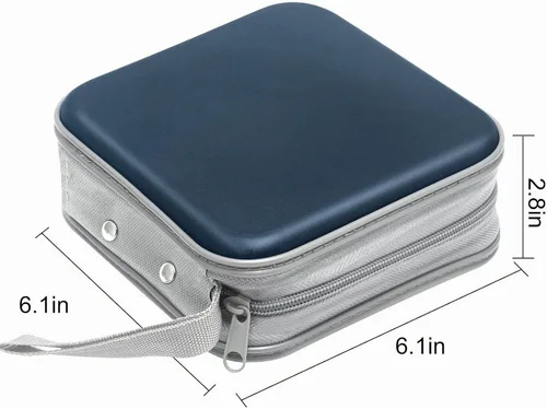 Vista 6 de Siveit Funda para CD, capacidad para 40 unidades, para CD/DVD, cartera, de plástico duro, para discos de DVD, carpeta de almacenamiento