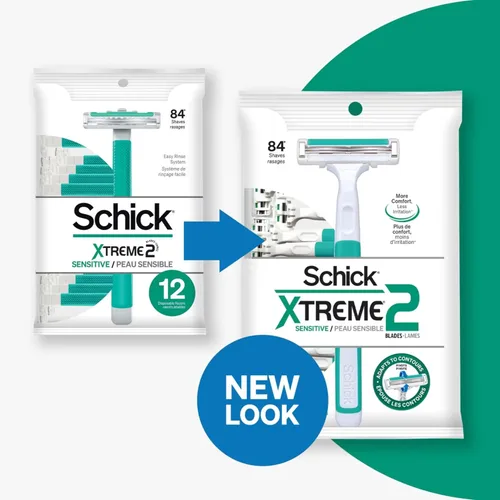 Vista 2 de Schick Slim Twin ST 2 - Maquinilla de afeitar desechables para hombres de piel sensible, 12