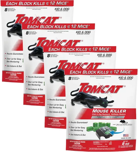 Vista 15 de Tomcat Mouse Killer estación desechable para matar ratas y ratones, resistente a niños y perros