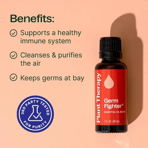 Vista 2 de Plant Therapy Germ Fighter Mezcla de aceites esenciales, aromaterapia natural 1 fl oz
