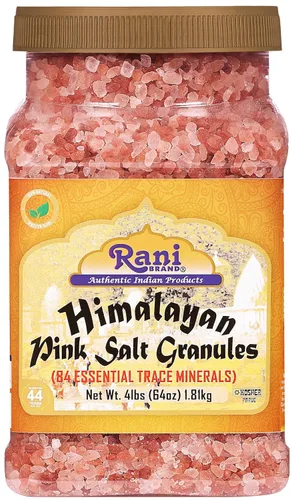 Vista 10 de Rani Himalayan Pink Salt Granules 5 in 1 Flavors (Mint, Smokey Garlic, Italian, Pepper, Peri Peri) PET Jar ~ All Natural Vegan Gluten Friendly