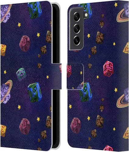 Vista 135 de Head Case Designs Officially Licensed Carla Morrow Colorful Space Dice Patterns Leather Wallet Case Compatible with Samsung Galaxy A07 4G
