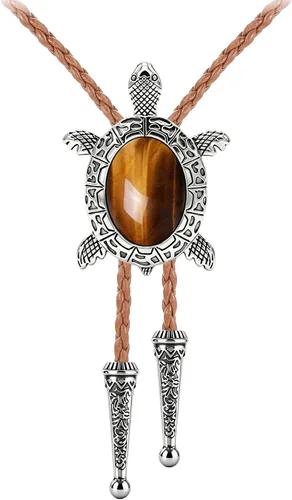 Vista 86 de Jeilwiy Corbata de bolo para hombre, corbatas vaqueras, collar de corbata #44 Elemento de sombrero de vaquero