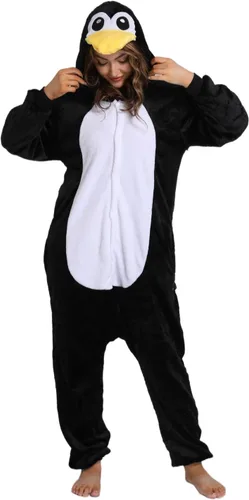 Vista 3 de Afoxsos Adult Penguin Onesies Sleepwear Unisex Animal Pajamas Cosplay Costume