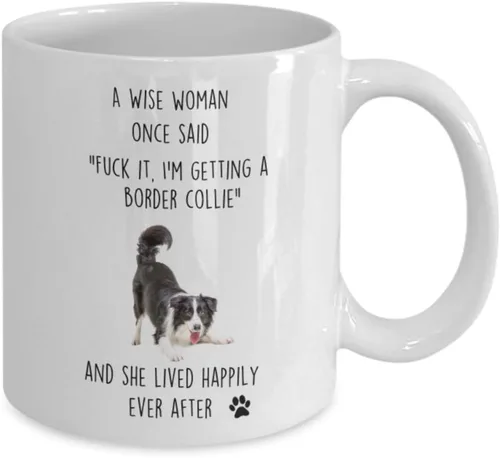Vista 2 de Taza de café Border Collie, idea de regalo para el mejor perro mamá Border Collie mamá
