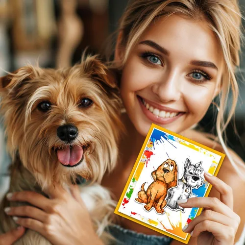 Vista 5 de GLOBLELAND Sellos transparentes de silicona para perros de dibujos animados Schnauzer Pug Dog Cutting Die Dog Claws Fondo PET Paint Craft Stencils