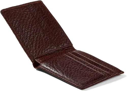 Vista 4 de Leatherology Espresso - Cartera plegable delgada para hombre RFID disponible