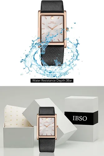 Vista 7 de Reloj de pulsera de cuarzo clásico con esfera rectangular ultrafina de 0.276 in para hombre