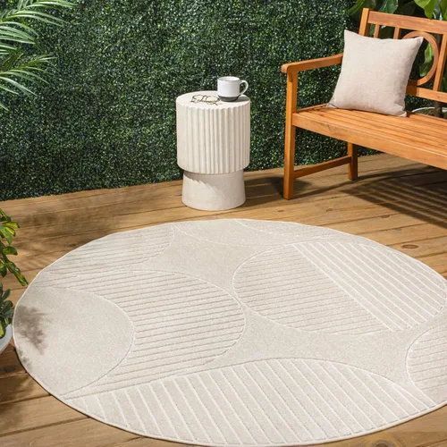 Vista 14 de JONATHAN Y Nordby - Alfombra de tiras arqueadas de alto a bajo, para interiores y exteriores, 2x8, Beige/Crema, para patio, patio trasero, sala