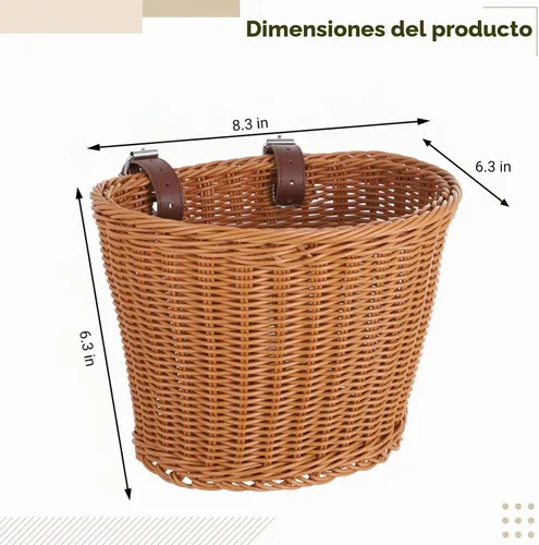 Vista 4 de Cesta de bicicleta para niños, cesta colgante de bicicleta con cinturones de poliuretano ajustables, resistente a la intemperie, cesta