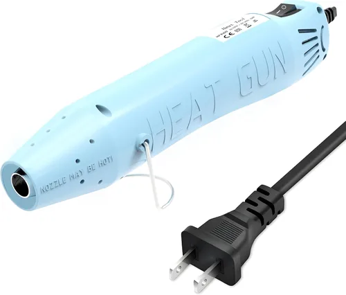 Vista 10 de Pistola de calor, mini pistola de calor para tubo termocontraíble, para manualidades DIY, pistola de aire caliente de 300 W con boquilla reflectora