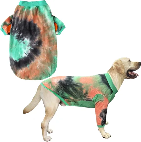 Vista 18 de Camisetas de algodón para perros, con estampado de dinosaurios, pijamas para mascotas, transpirable, ropa elástica para perros pequeños