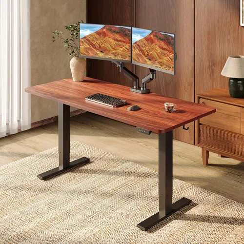 Vista 28 de SANODESK - Escritorio eléctrico ergonómico ajustable de altura grande de 71 Marco extendido blanco/parte superior blanca