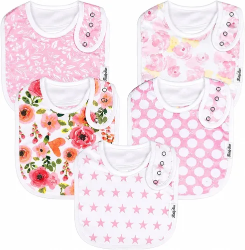 Vista 12 de KiddyStar Organic Cotton Baby Drool Bibs Soft, Adjustable, Absorbent, Unisex Teething Bandana Bibs for Babies