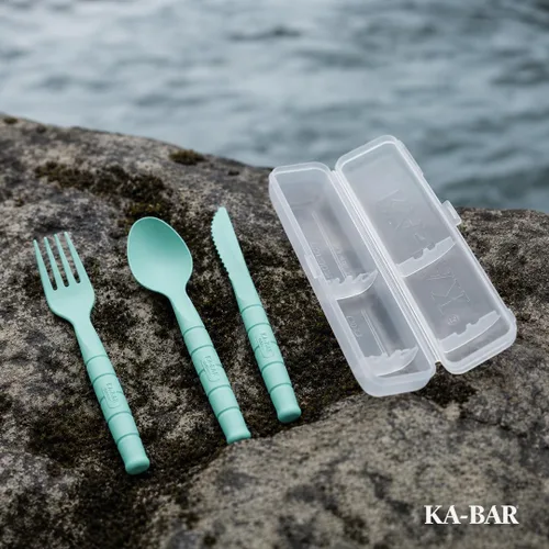 Vista 7 de Ka-Bar 9939 Lunch Pal - Cuchillo utilitario compacto para uso diario con tenedor y cuchara
