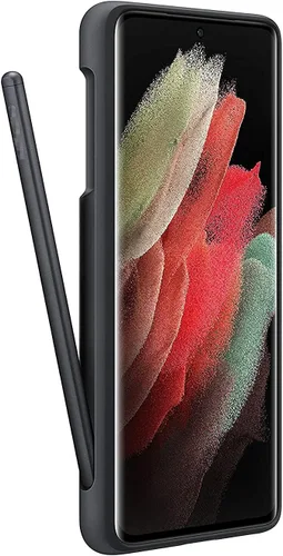 Vista 5 de A-creator Funda de silicona para Galaxy S21 Ultra con S Pen Reemplazo para Samsung Galaxy S21 Ultra 5G (negro)