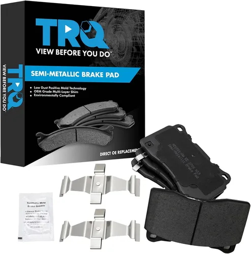 Vista 76 de TRQ Pastillas de freno delanteras semi metálicas compatibles con Ford Expedition 2018-2021 F-150 2018-2020 Lincoln Navigator 2018-2022