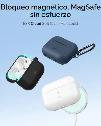 Vista 3 de ESR Funda para AirPods Pro 2, Compatible con Funda de Airpods Pro de 2ª Generación (2023/2022/2019), Compatible con MagSafe, Bloqueo Magnético