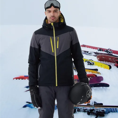 Vista 6 de CNTRITON Chaqueta de snowboard para hombre, abrigo de esquí de nieve, invierno, cálido, impermeable, aislado, parka de snowboard