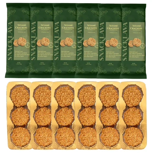 Vista 8 de Snacklava Cashew Bird's Nest - Paquete de 6 (24 piezas por paquete) - Sin ingredientes artificiales, colores o conservantes - Pasteles hechos a mano