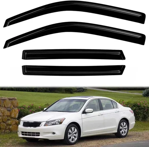 Vista 42 de 4 protectores de lluvia para Chevy Equinox 2010-2017, viseras de ventana, deflectores, parasoles, cinta de ventilación en canal hacia fuera