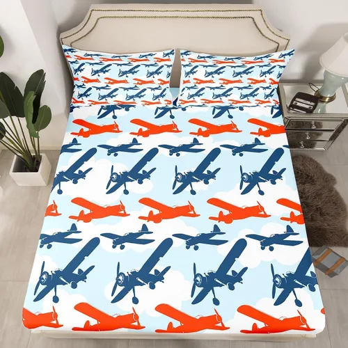 Vista 13 de Juego de sábanas bajeras ajustables para niños, diseño de caricaturas, camiones, tamaño individual, juegos de ropa de cama de excavadoras, camiones