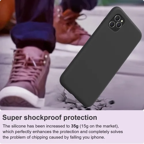 Vista 6 de Vooii Compatible con iPhone 11 Pro, silicona líquida suave de goma delgada, funda protectora de cuerpo completo con forro de microfibra suave