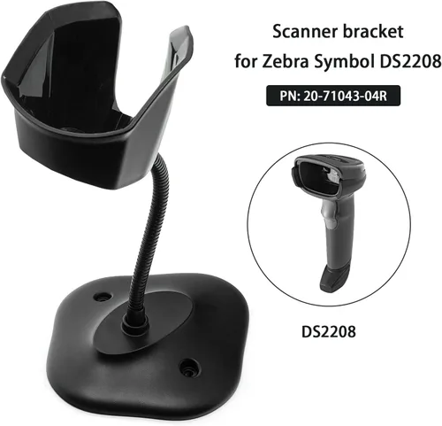 Vista 4 de Soporte universal para escáner de código de barras compatible con Zebra Symbol DS4308, DS2208, DS2278, DS4608, DS8108 - No de pedido: 20-71043-04R