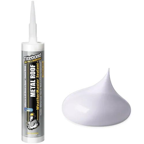 Vista 2 de Titebond WeatherMaster Metal Roof Sealant, Translucent, 9.5 Oz. (12 Pack) – Premium Polymer Caulk for Aluminum, Copper, Galvanized Steel & Coated