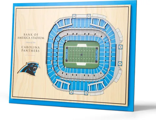 Vista 29 de YouTheFan Arte de pared de 5 capas con vista del estadio de la NFL