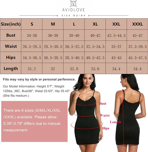 Vista 7 de Avidlove Camisola de mujer con correas espaguetis ajustables, estilo informal, con V profunda, camisón