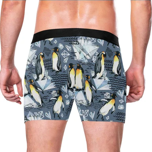 Vista 3 de JHKKU Ropa interior para hombre, suave, cómoda, transpirable, de 4 pulgadas con bragueta
