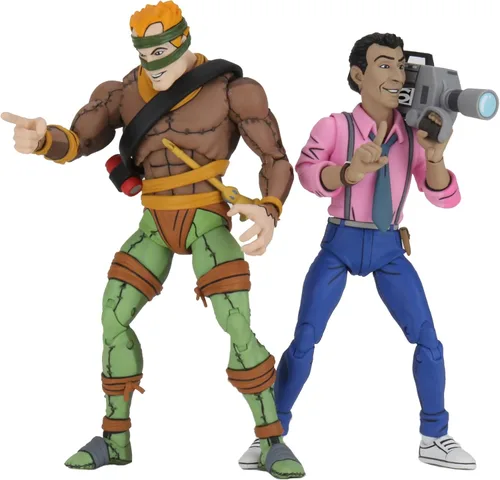 Vista 4 de Teenage Mutant Ninja Turtles Cartoon Series - Figura de acción de 7 pulgadas, paquete de 2 unidades, exclusivo - Rat King & Vernon