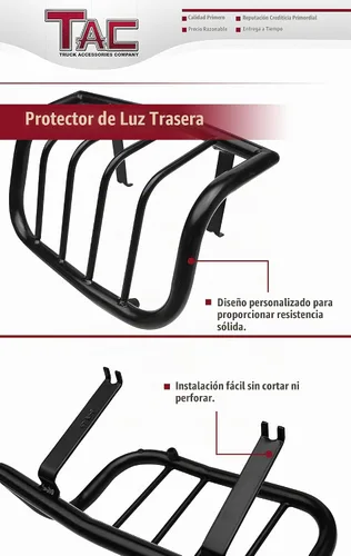 Vista 7 de TAC - Protector de luz trasera para Toyota 4Runner TLG 1996-2002, luz trasera negra, 1 par
