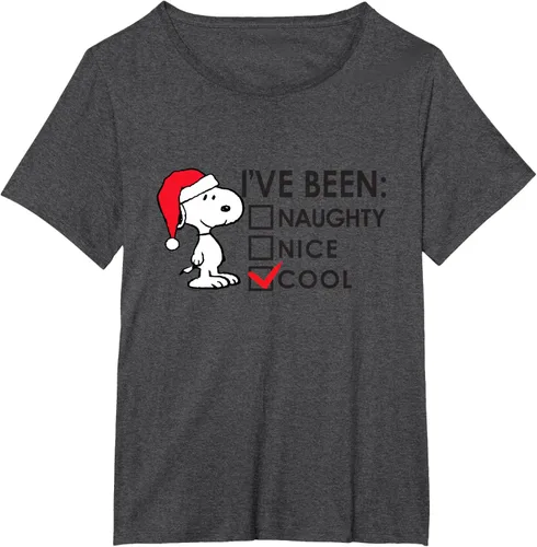 Vista 29 de Peanuts - Camiseta de Navidad fresca de Snoopy, Azul Blanco