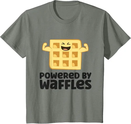 Vista 86 de Camiseta de gofres para el desayuno con diseño de gofres, Blanco, S