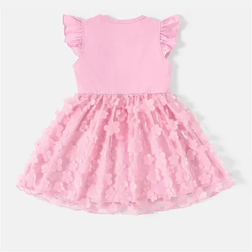 Vista 3 de Disney Mickey and Friends - Vestido de Minnie Mouse para niña pequeña, vestido de Minnie Mouse, vestido de Minnie Vestido de verano de 3M-5Y