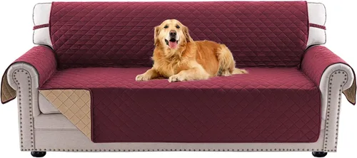Vista 24 de PrinceDeco Funda de sofá para perros, lavable y reversible, apta para mascotas, resistente al agua, protector de muebles con correas elásticas