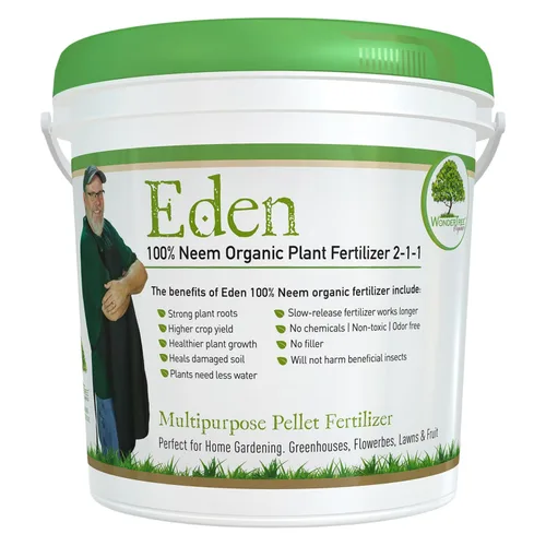 Vista 9 de Eden Grow Max Organic Blended Neem Cake Perfecto para jardinería doméstica, frutas, césped y flores, listado OMRI (3 libras)