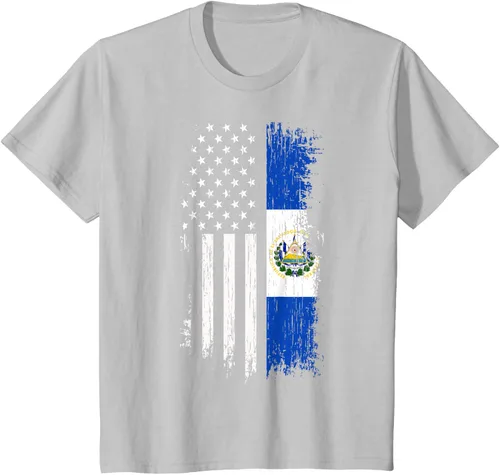 Vista 32 de Camiseta de la bandera de Estados Unidos salvadoreño - Camiseta de El Salvador USA