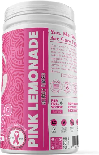 Vista 7 de Core Culture Pink Lemonade - Mezcla de electrolitos de hidratación rápida refrescante para recuperar y recargar, endulzado naturalmente
