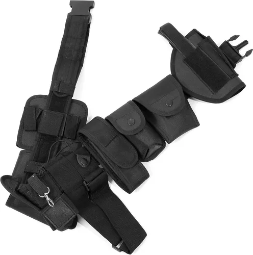 Vista 2 de Equipo de ejecución modular con para guardia, oficial de policía, negro, cinturón de nylon táctico 600 para el aire libre, deportes extremos