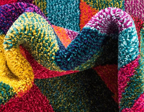 Vista 7 de Unique Loom Estrella Collection - Alfombra geométrica, abstracta, colorida, moderna, ecléctica, 3 pies 3 pulgadas x 5 pies 3 pulgadas, multicolor