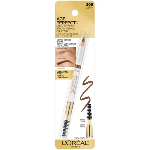 Vista 2 de L'Oréal Paris Age Perfect - Lupa para cejas con vitamina E, color castaño rojizo