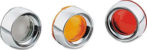 Vista 4 de Kuryakyn 2107 Accesorio de iluminación de motocicleta: Bisel Deep Dish para motocicletas Harley-Davidson 2000-19 con señal de giro de bala/luces