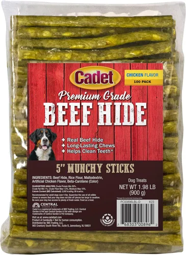 Vista 9 de Cadet Palitos masticables de piel de res de alta calidad para perros, 100