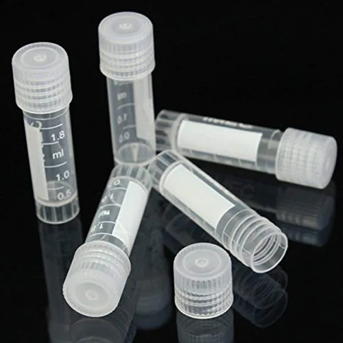 Vista 3 de CynKen Tubo criogénico criogénico de plástico graduado de 20pcs 0.1 fl oz con tapa